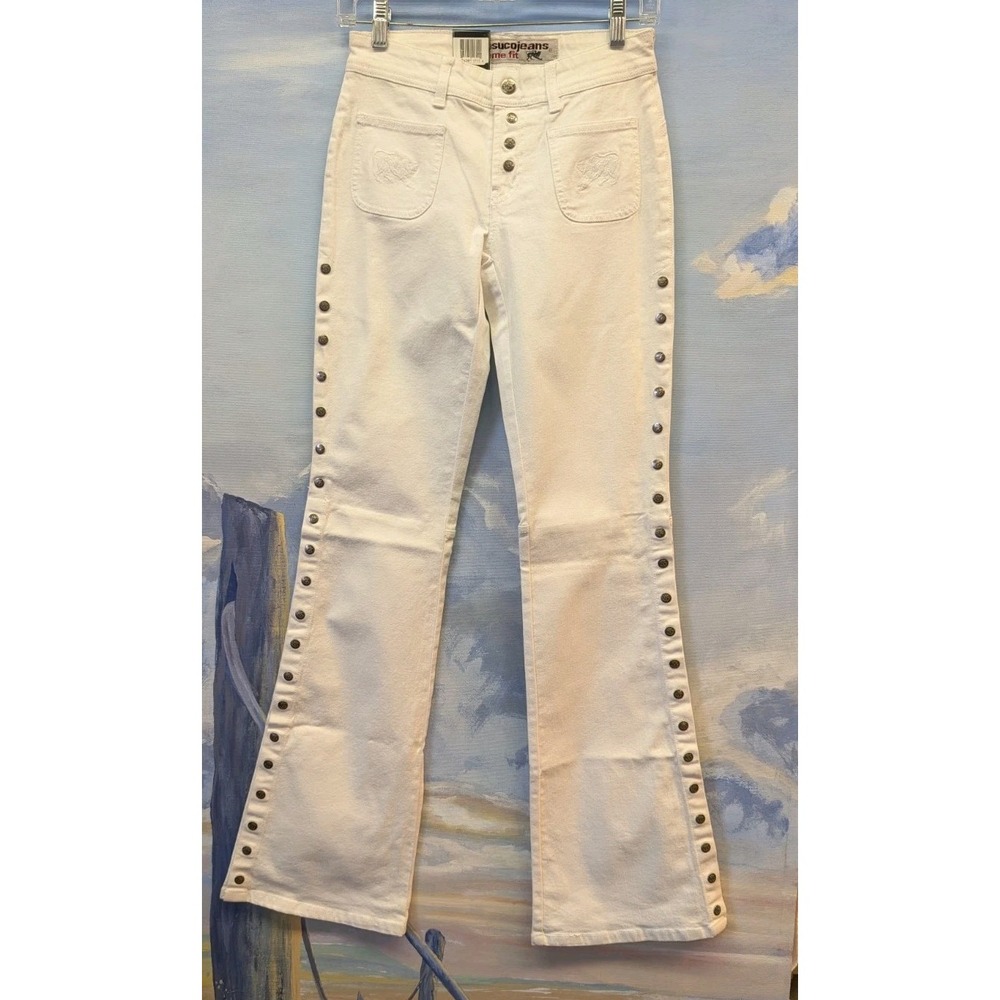 Parasuco NWT Deadstock White Flare Leg Jeans 25/34